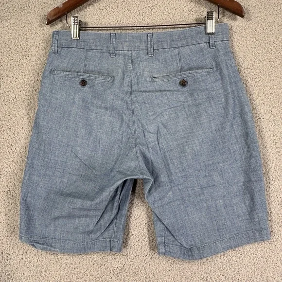 Gap Shorts Mens Size 30 Blue Essential Khaki 10" Flat Front Classic Preppy Beach - Picture 6 of 8